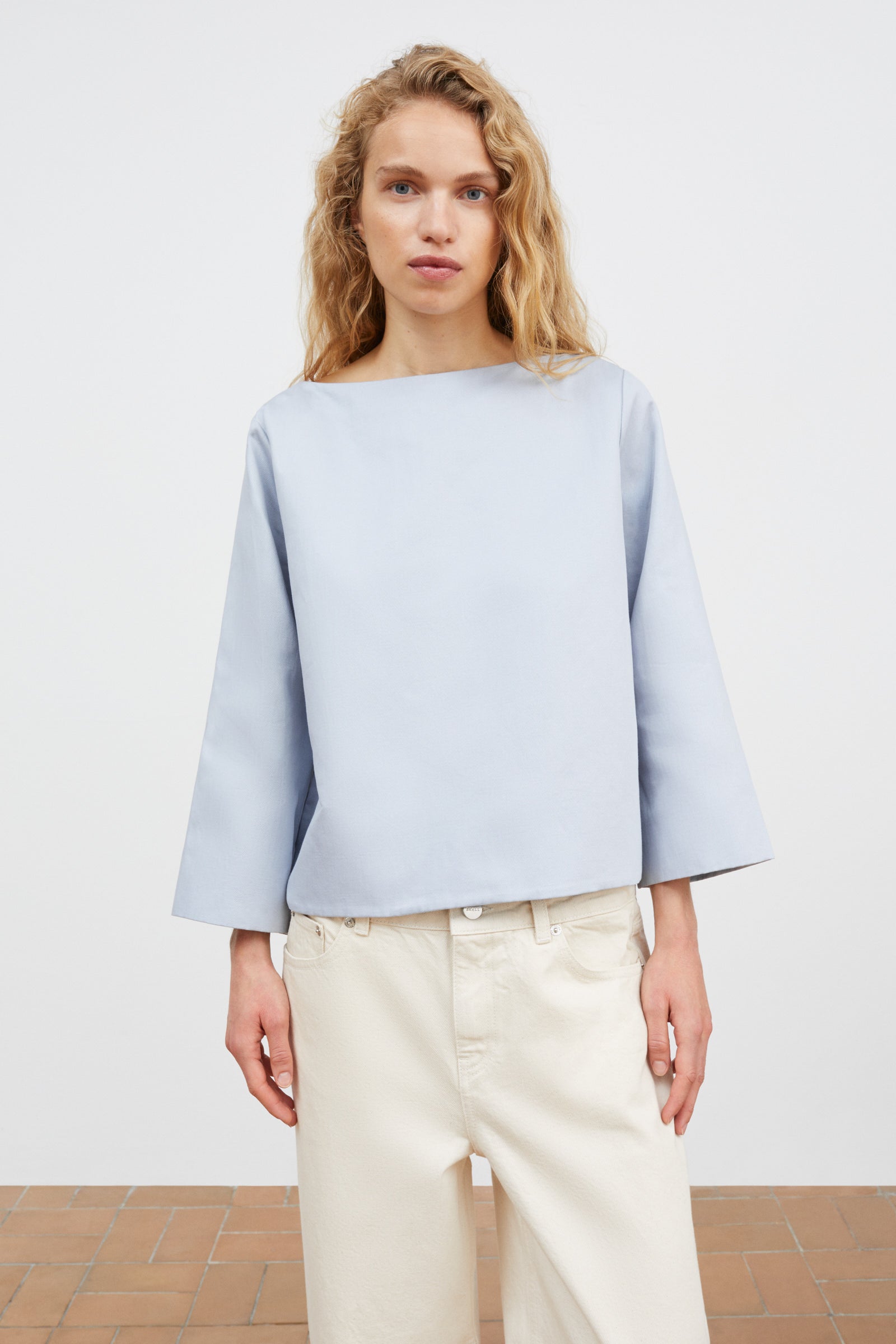 Skall Studio Alma blouse Blouse Dusty blue
